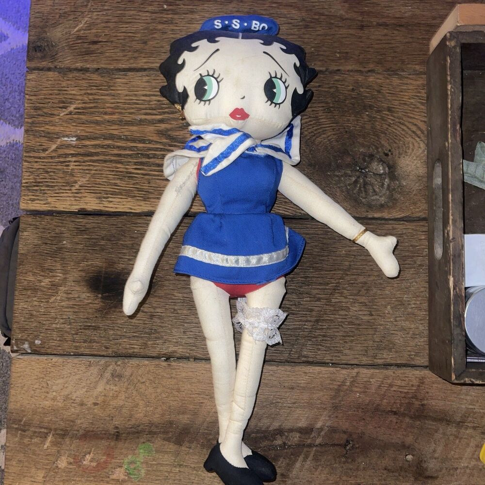 1999 King Features BETTY BOOP- Sailor Betty 16 In. Plush Doll - Read Description